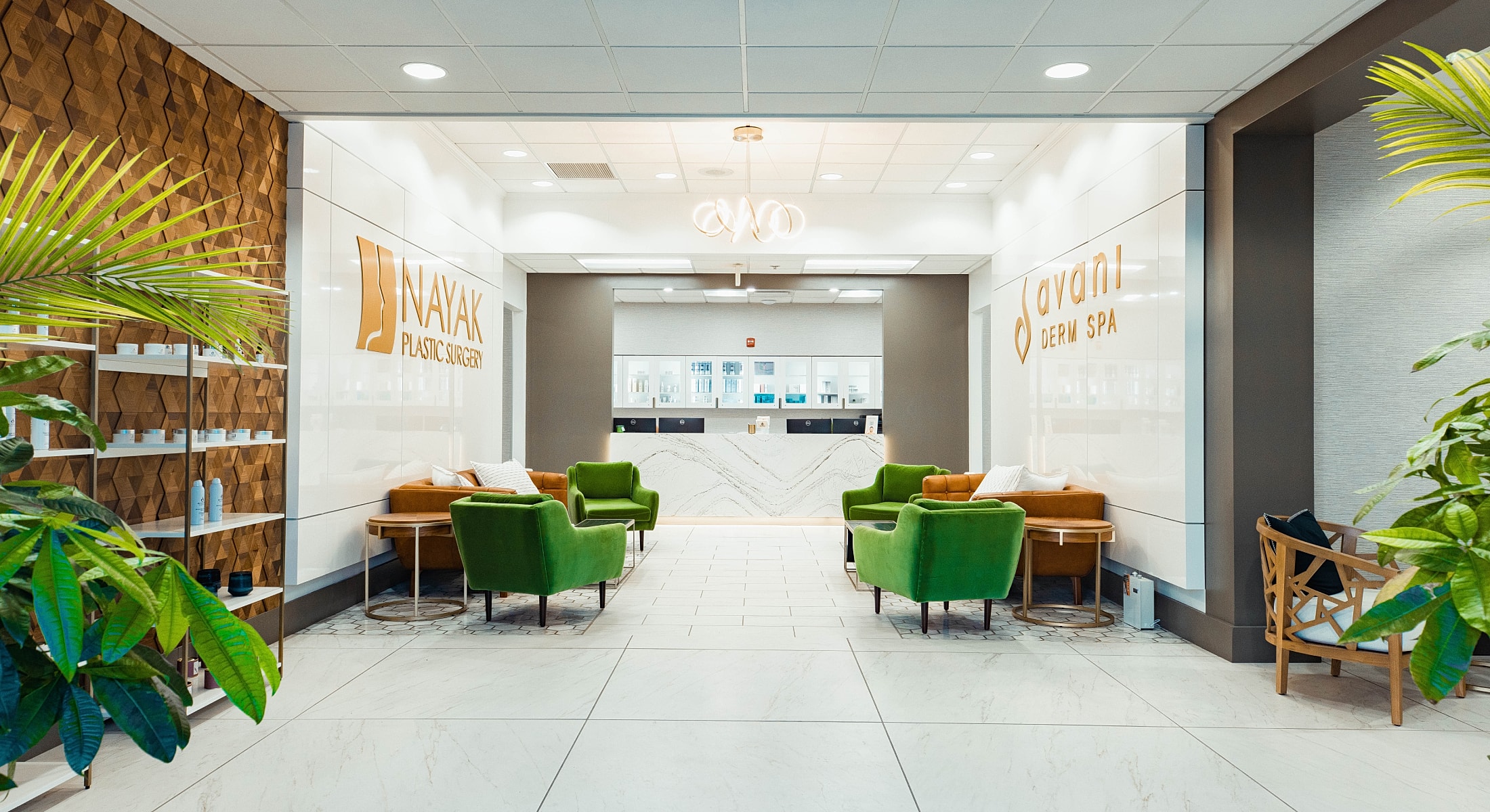Interior of Nayak Plastic Surgery and Savani Derm Spa.