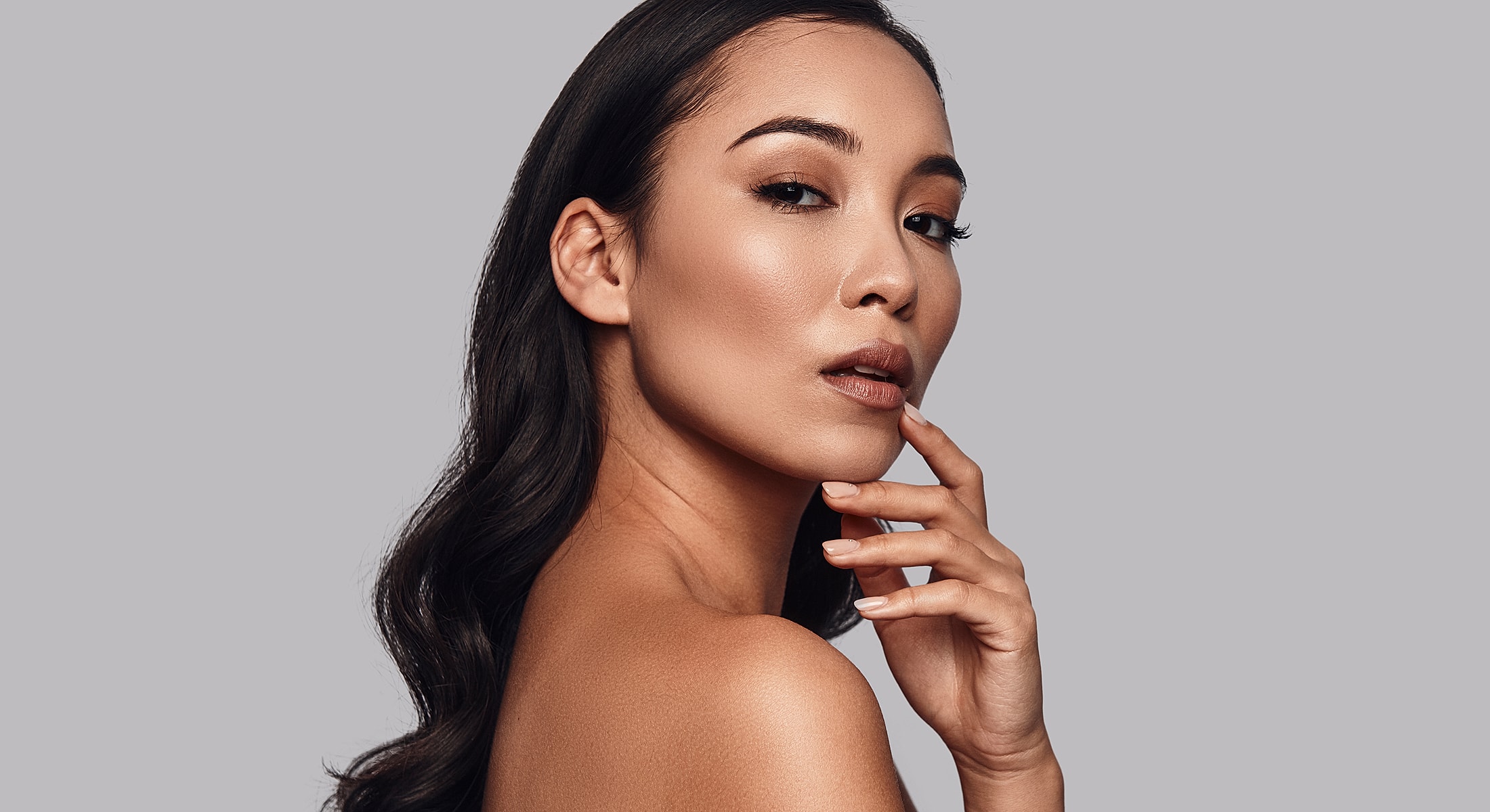 Portrait of a woman with beautiful features.