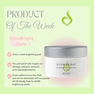 𝑷𝒓𝒐𝒅𝒖𝒄𝒕 𝒐𝒇 𝒕𝒉𝒆 𝒘𝒆𝒆𝒌-

 ✨𝑮𝒍𝒐𝒘𝑩𝒓𝒊𝒈𝒉𝒕 𝑷𝒂𝒅𝒔✨

🌟Brighten: GlowBright pads contain a powerful trio of Azelaic, Lactic, and Phytic Acid to help with that stubborn pigment!

🌞Sun damage? Melasma? Post-acne hyperpigmentation? These pads target 'em all while leaving you luminous!

🌟Join the Glow Party! 🎉 Mix and match with our Koji Pads and Glow Weekly Pads for MAXIMUM brightness and for that extra stubborn pigment! 🎉

🌟Sensitive skin? Even TCA-sensitive types can use this product!

💫Contains 60 pads of pure happiness!

🕒How to Use: Use 1-2 times a week or as directed.

✨✨Our talented Providers offer complimentary skin assessments both in-house and online! DM to inquire! ✨✨